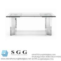 China Excellence quality Extension Dining Table glass top factory