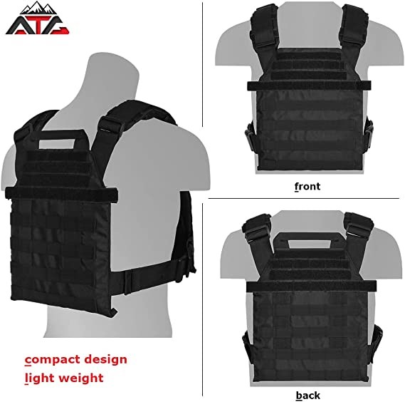Quality Xxl Airsoft Tactical Vest With Gun Holster Pistol Small Black 10 InchX12inch for sale