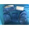 China Dark Blue Disposable Protective Apparel , Disposable Scrub Suits With Shirt / Pants factory