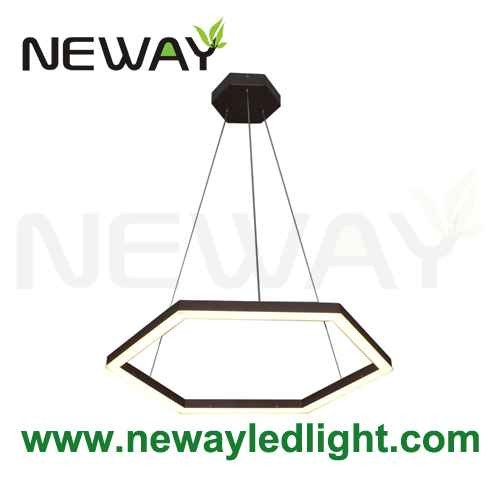 Quality Modern Acrylic Hexagon Crystal Pendant Light Dining Room Hanging Lamp for sale