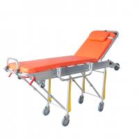 Quality Emergency Medical Loading Folding Ambulance Stretcher With Aluminum Alloy Railing for sale