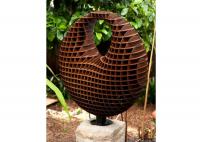 China Honeycomb Decoration Corten Steel Sculpture , Rusted Metal Garden Sculptures factory
