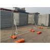 China Hot Dipped Galvanized Steel Building Site Security Fence 6 X 12 Feet With Flat Feet factory