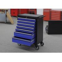 China Blue Heavy Duty 7 Drawers Garage Storage Tool Cabinets On Wheels Lockable for sale