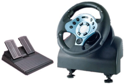 Quality Video Game Steering Wheel Compatible P3 Win98 / ME / 2000 / XP for sale