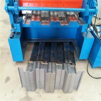 China Heavy Duty 18-20 Station Floor Deck Roll Forming Machine Hydraulic Cutting Blue Color factory