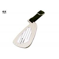 China Small Durable Luggage Label Tags , Cool Id Luggage Tags With PU Leather Strap factory