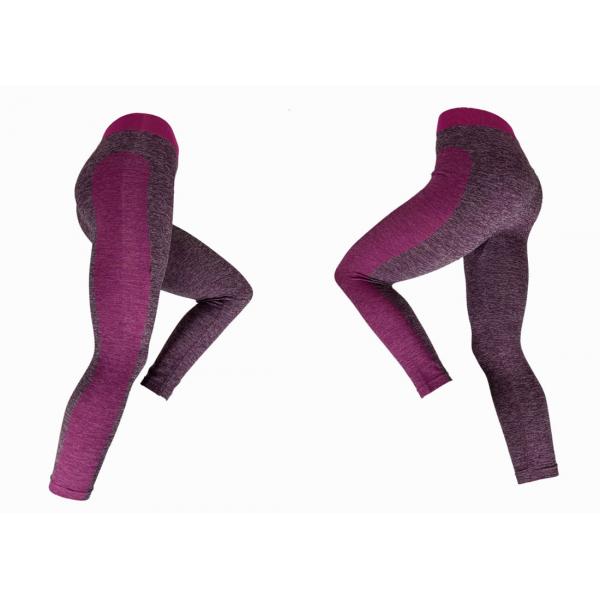 Quality 230gsm Colourful Yoga Leggings Pink Contrast Leggings Melange Pink for sale