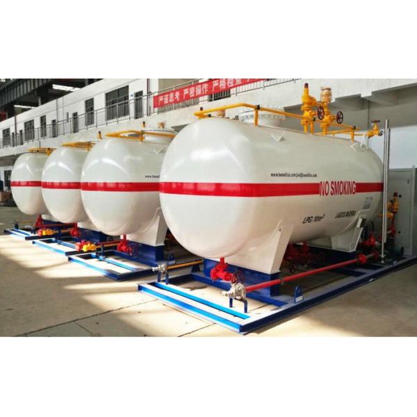 Quality 10CBM / 10000 Liters LPG Gas Storage Tank With Dispenser Equipments And Scales for sale