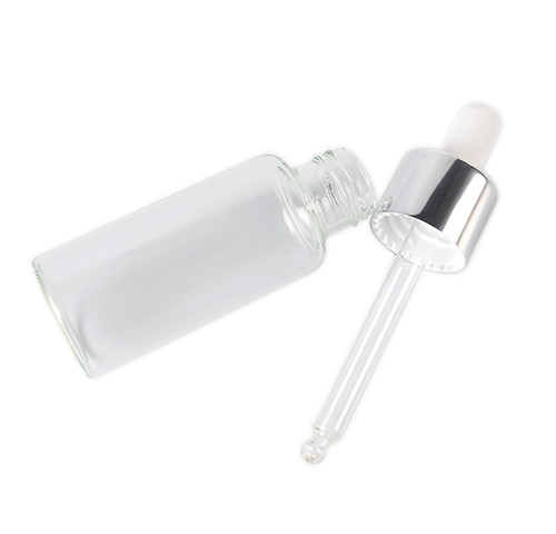 Quality K1003 Clear Glass Serum Dropper Bottles Nonspill Alkali Resistant for sale
