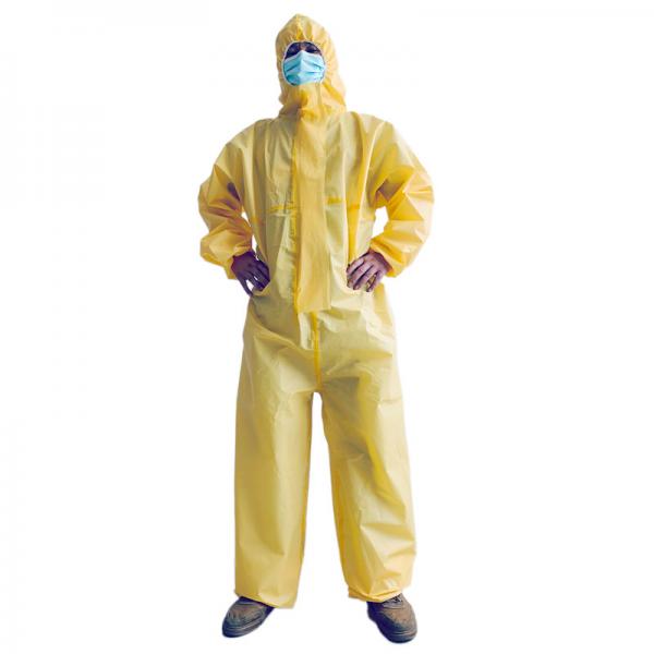 Quality PE Type 3 Disposable Coveralls With Tape Disposable Chemical Coverall For Oil Cleaning for sale