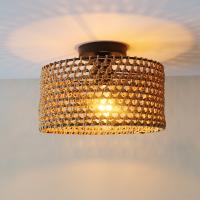 China Industrial Style Retro Hallway Balcony Creative Personality Pendant Lamp Woven Ceiling Light factory