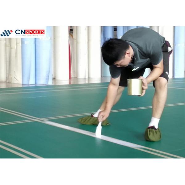 Quality Plastic Indoor Badminton Court Flooring 7mm UV Coating for sale
