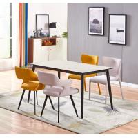 China Rectangle Fabric 0.3m3 56kgs Metal Dining Table Sets for sale