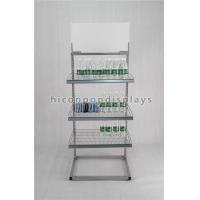 China Freestanding Powdered Silver Water Bottle Display Stand In 3 Tier For Purified Water for sale