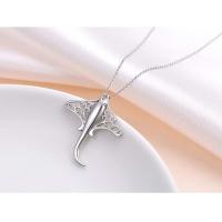 China Lady tree 925 Sterling Silver Stingray Necklace Manta Ray Turtle Dolphin Charm Tortoise Necklace factory