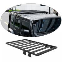 China Rooftop Luggage Carrier for Jeep Wrangler JL 2 Doors Powder Coated Aluminum Roof Rack factory