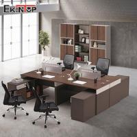 Quality Multifunctional Office Desk Cubicles , Wooden Workstation Desk For Office Clerk for sale