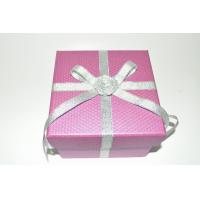 China Coated Paper Board Gift Packaging Boxes, Fashion Pink Paper Rigid Gift Boxes With Ribbon for sale