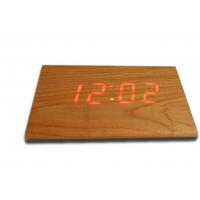 China Fashion Design Triangle Shape Wooden Digital Alarm Clock for sale
