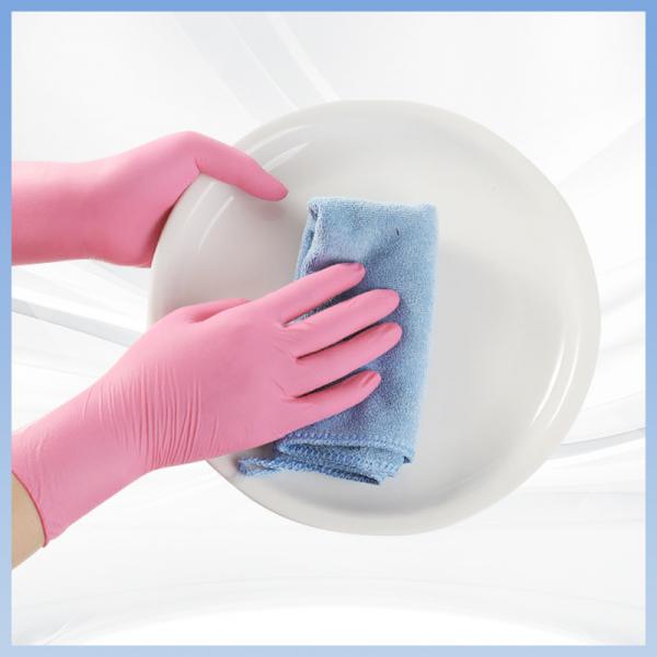 Quality Chemical Resistant Pink Nitrile Disposable Gloves For Laboratory for sale