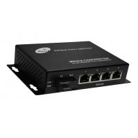 Quality IP30 Fiber To Ethernet Media Converter 4 Ethernet with 1 Fiber Port for sale