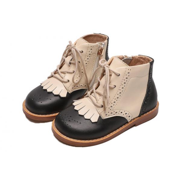 Quality Lace Up Fashion Side Zipper Kids Oxford Boots for sale