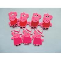 China Funny 3d Cartoon Pig Shape Rubber Fridge Magnet PVC In Pink Color , Best Tourist Fridge Magnet Soft PVC factory
