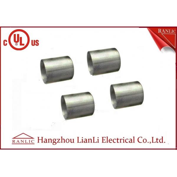 Quality 1-1/4 inch 1-1/2 inch Electro Galvanized IMC Coupling 3.0mm Thickness Inside Thread for sale