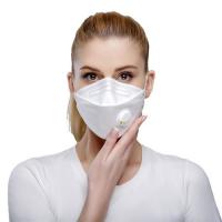 Quality White Breathable FFP2V N95 Dust Mask / Disposable N95 Mask For Convenient Usage for sale