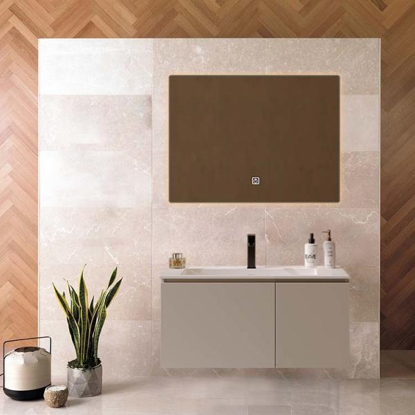 Quality SONSILL Modern Wood Vanity Nano Rock Solid Wood Bathroom Vanity for sale