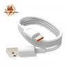 China Type C USB Cable 6A 1m 2m 3m Customized Logo White Pvc Material Four Core Data Cable factory