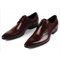 China OEM Custom Classic Men Brogue Shoes Black / Brown Coffee Carved Floral Oxford Shoes factory