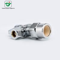 China Chrome Plated 1/2x3/8x3/8 Compression Angle Stop Valve factory