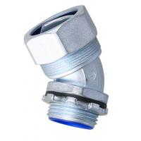 Quality Plum Type 45 degree angle flexible conduit liquid tight connector , fleixble conduit connector 45 degree for sale