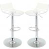 Quality Contemporary Adjustable Acrylic Bar Stools With Backs With Swivel Chrome Leg for sale