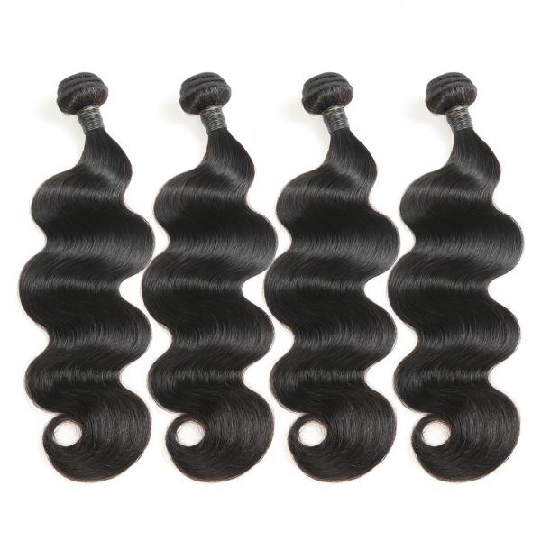 Quality Authentic Virgin Brazilian Remy Natural Body Wave Hair Tangle - Free Clean Weft for sale