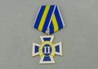 China Gold Plating Custom Awards Medals Die Stamp , Ribbons Military Award Medal factory