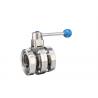 China Sanitary Stainless Steel Welded Butterfly Valve Female Thread Connection factory