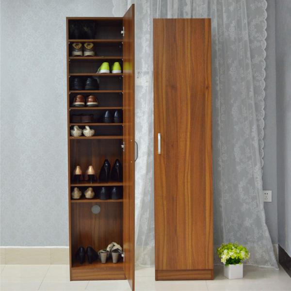 Quality Multi Layer 20 pairs Brown Removable Mirrored Shoe Cabinet for sale