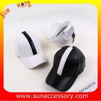 China QF17019 Sun Accessory customized wholesale PU leather baseball caps and hats ,caps in stock MOQ only 3 pcs factory