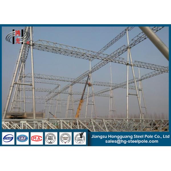 Quality Hot Dip Galvanized / Painting Substation Steel Structures For Transmission Line Project for sale