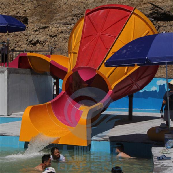 Quality Small Tornado Water Slide Speaker Shape Fiberglass Pool Water Slide For Children for sale