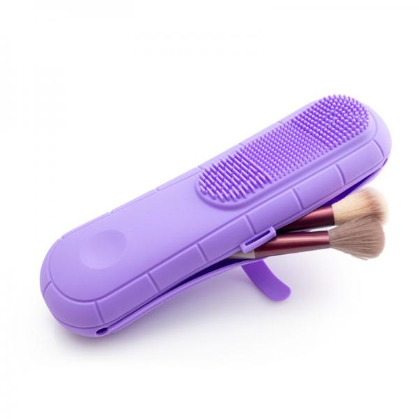Quality Durable Tasteless Silicone Cosmetic Purse , Tasteless Makeup Brush Holder Silicone for sale