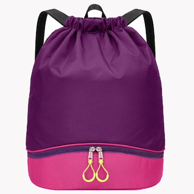 China Outdoor Sports Drawstring Basketball Bag Backpack With Shoe Compartment factory