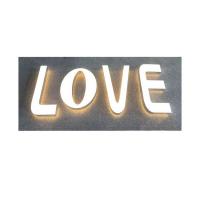China 3D Signage Company Background Wall Wedding Decoration 3D LED Advertising Light Words factory