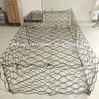 Quality Double Twisted 6x8cm Galvanized Gabion Baskets Stone Filled Cages Hexagon for sale