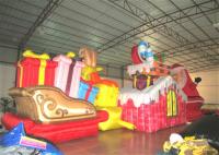 China Waterproof PVC Inflatable Christmas Decorations Strong Fabric Inflatable Santa Claus for decoration factory