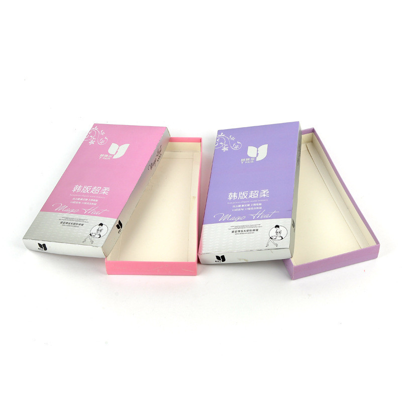 China Gold Stamping Underwear Packaging Box Gloss Lamination For Bra / Socks factory