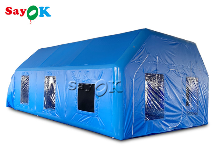 China Mobile Oxford Inflatable Paint Spray Booth With Logo Printing factory